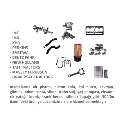 300'den fazla dizel motor yedek parça çeşidimizle hizmetinizdeyiz!